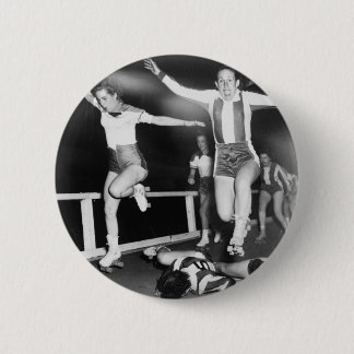 Rollen-Derby-Mädchen Button
