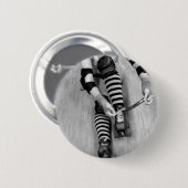 Rollen-Derby-Mädchen Button (Vorne & Hinten)