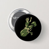 Rollen-Derby-Mädchen Button (Vorne & Hinten)