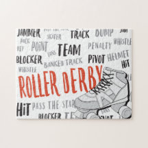 Rollen-Derby-Puzzlespiel