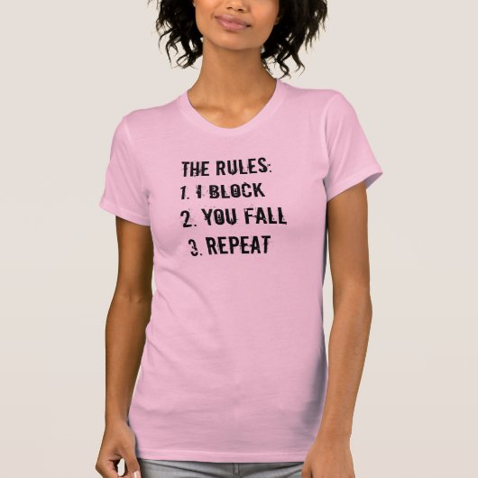 Rollen-Derby-Regeln T-Shirt (Vorderseite)