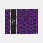 Rollen-Derby-Sterne des individuellen Namens lila Fleecedecke (Vorderseite (Horizontal))