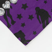 Rollen-Derby-Sterne des individuellen Namens lila Fleecedecke (Ecke)