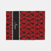 Rollen-Derby-Sterne des individuellen Namens rote Fleecedecke (Vorderseite (Horizontal))