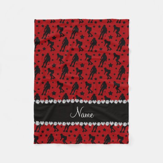 Rollen-Derby-Sterne des individuellen Namens rote Fleecedecke (Vorderseite)
