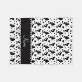 Rollen-Derby-Sterne des individuellen Namens weiße Fleecedecke (Vorderseite (Horizontal))