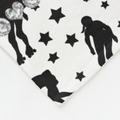 Rollen-Derby-Sterne des individuellen Namens weiße Fleecedecke (Ecke)