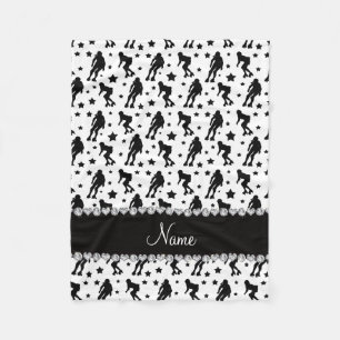 Rollen-Derby-Sterne des individuellen Namens weiße Fleecedecke