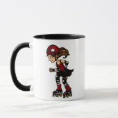 Rollen-Derby-Störsenderrot Tasse (Links)