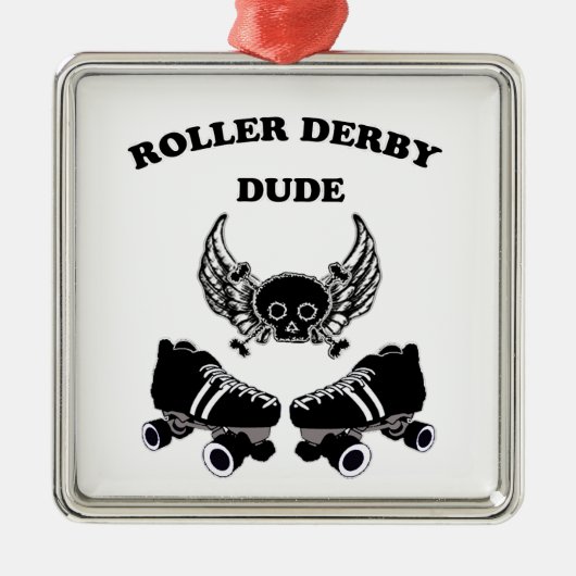 Rollen-Derby-Typ Silbernes Ornament (Vorne)