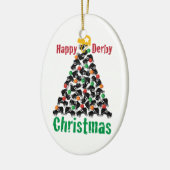 Rollen-Derby-Weihnachten, Rollen-Skaten Keramik Ornament (Links)