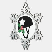 Rollen-Derby-Weihnachten, Rollen-Skaten Schneeflocken Zinn-Ornament (Rechts)