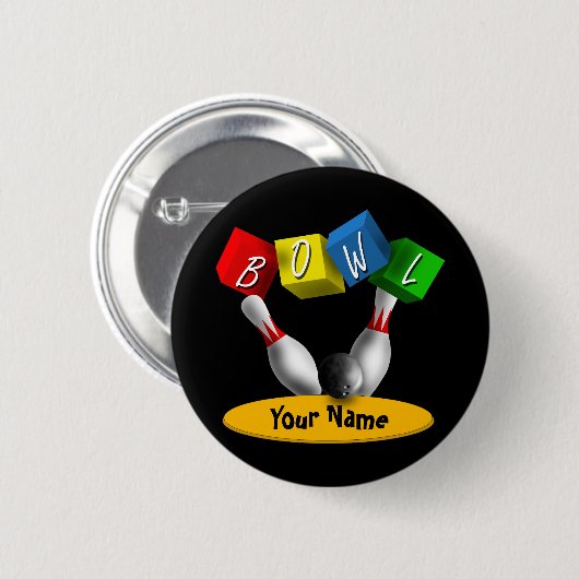 Rollen ein Rama Bowling Button (Vorne & Hinten)