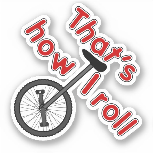 Rollen - Einrad Aufkleber (Vorderseite)