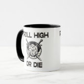 Rollen hoch oder 20-seitige Würfel die Tasse (Vorderseite Links)