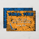 Rollen-Hockey, Grundge Art danken Ihnen Karten (Vorne/Hinten)