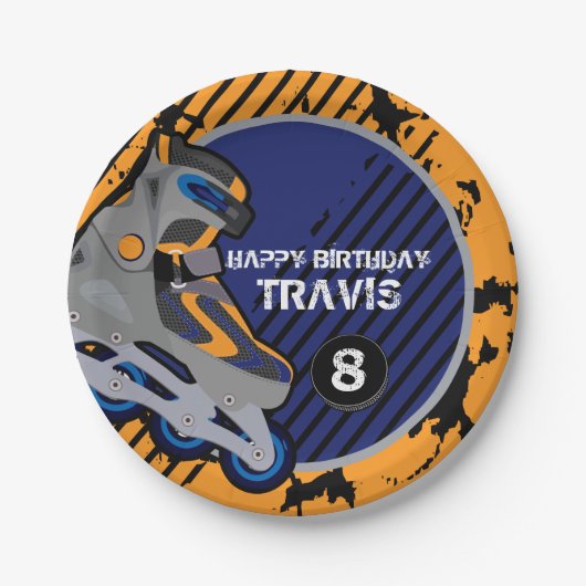 Rollen-Hockey-Party 7 Zoll-Papierplatte Pappteller (Vorderseite)