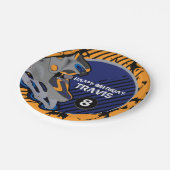 Rollen-Hockey-Party 7 Zoll-Papierplatte Pappteller (Schrägansicht)