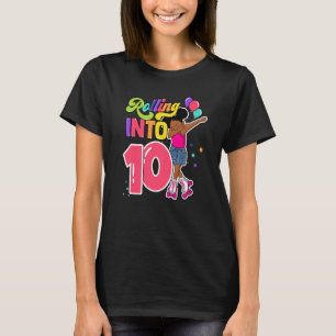 Rollen in 10 Jahre alten Dabbing Roller Skate 10 t T-Shirt