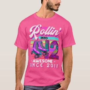 Rollen in 12 Tolles 2011-Rollschuhfahren 12. Gebur T-Shirt