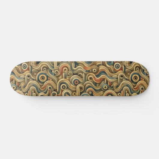 Rollen in Retro Skateboard (Horizontal)