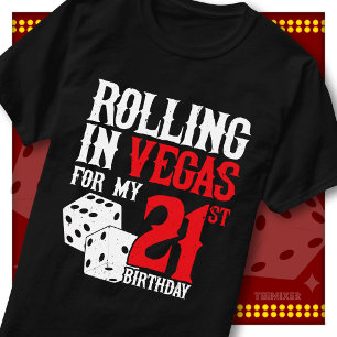 Rollen in Vegas 21. Geburtstags-Würfelparty-Gruppe T-Shirt