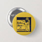 Rollen-Mädchen Button (Vorne & Hinten)