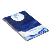 Rollen-Meer bewegt unter einen Vollmond-Ozean Notizblock (Rechte Seite)