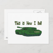 Rollen (Militärstab) Postkarte (Vorne/Hinten)