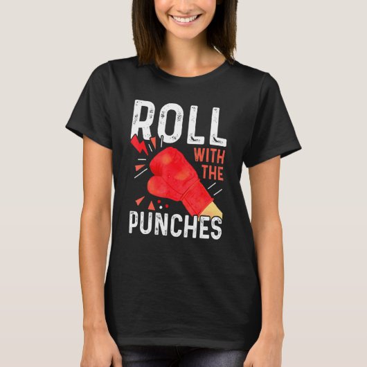 Rollen mit dem Boxtrainingstrainer T-Shirt (Vorderseite)