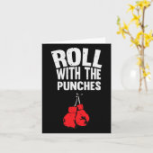 Rollen mit den Boxhandschuhen Karte (Gelbe Blume)