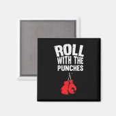Rollen mit den Boxhandschuhen Magnet (Vorderseite/Rückseite)