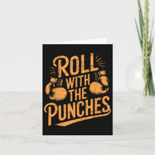 Rollen mit den Punches Boxing Boxing inspirierende Karte