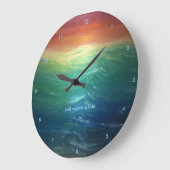 "rollen mit der Flut" Wall Clock Große Wanduhr (Winkel)