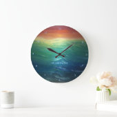 "rollen mit der Flut" Wall Clock Große Wanduhr (Zuhause)