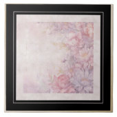 Rollen mit Rose Viktorianischer Stil Fliese (Vorderseite)