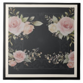 Rollen mit Rose Viktorianischer Stil Fliese (Vorderseite)