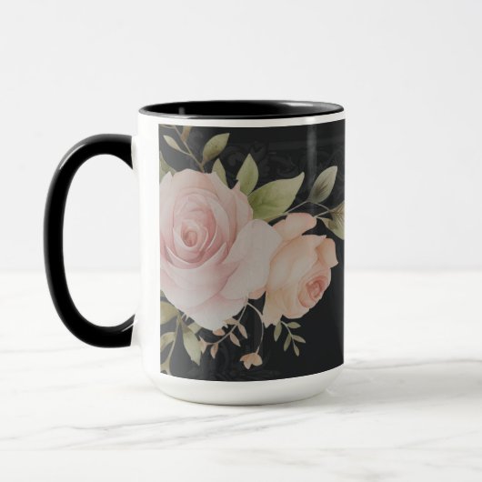 Rollen mit Rose Viktorianischer Stil Tasse (Links)