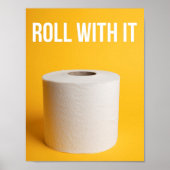 Rollen mit Toilettenpapier Poster (Vorne)