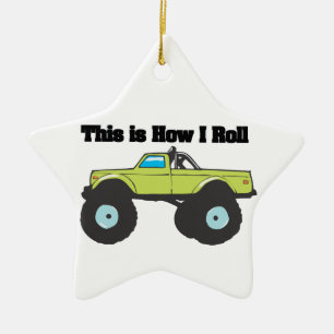 Rollen (Monster Truck) Keramikornament