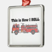 Rollen (Motor/LKW) Silbernes Ornament (Links)
