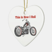Rollen (Motorrad) Keramik Ornament (Links)