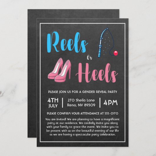 Rollen oder Heelse, die geschlechtsspezifische Fra Einladung (Vorne/Hinten)