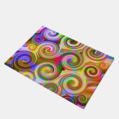 Rollen Pastel geometrisch abstrakt Fußmatte (Schrägansicht)