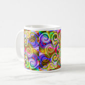Rollen Pastel geometrisch abstrakt Kaffeetasse (Vorderseite Links)
