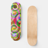 Rollen Pastel geometrisch abstrakt Skateboard (Vorderseite)
