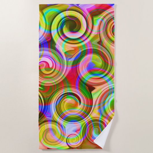 Rollen Pastel geometrisch abstrakt Strandtuch (Vorderseite)