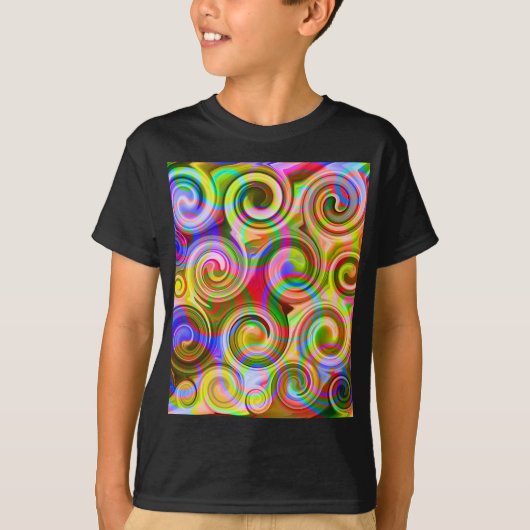 Rollen Pastel geometrischer abstrakter T - Shirt (Vorderseite)