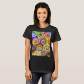 Rollen Pastel geometrischer abstrakter T - Shirt (Vorne ganz)