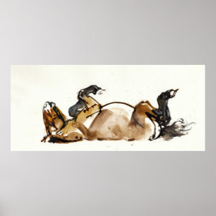Rollen-Pferd Poster